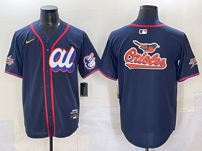 Men 2025 Baltimore Orioles Blank Drak Blue All star Nike MLB Jersey style 02->women mlb jersey->Women Jersey
